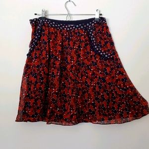 Diane von Furstenberg 100% Silk crepe skirt